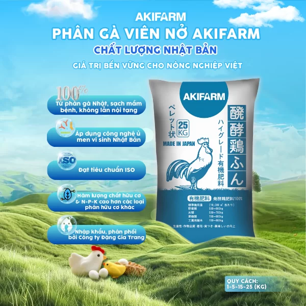 Phân gà AKIFARM với nhiều công dụng