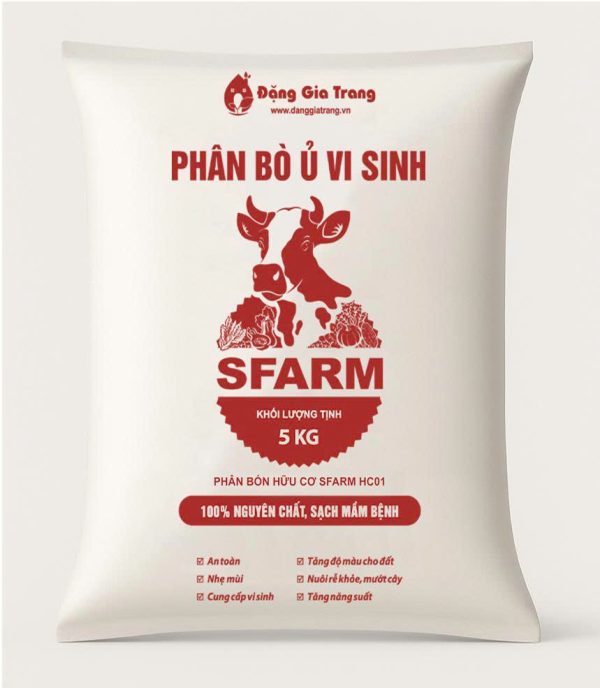 Phân bò 5kg mặt trước