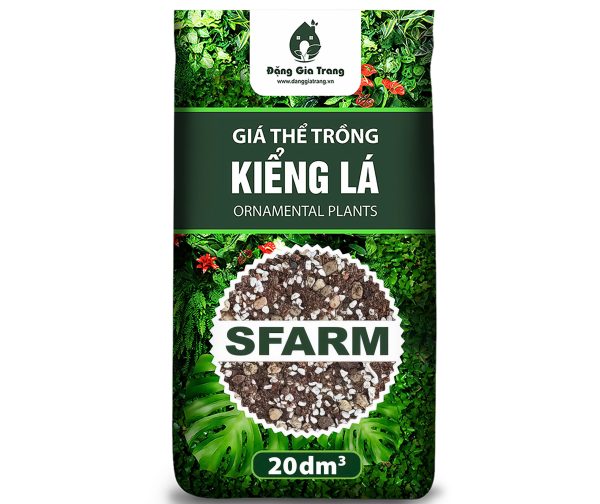 Giá thể trồng kiểng lá SFARM (mặt trước)