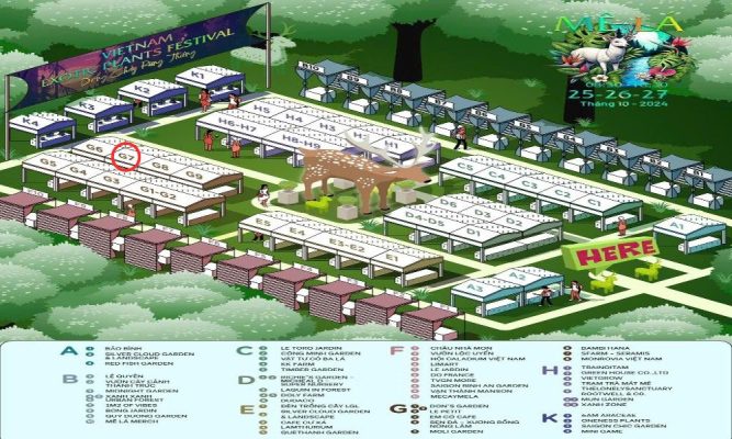 Gian hàng Seramis SFARM được đặt tại khu vực G7 của sự kiện Mê Lá 2024