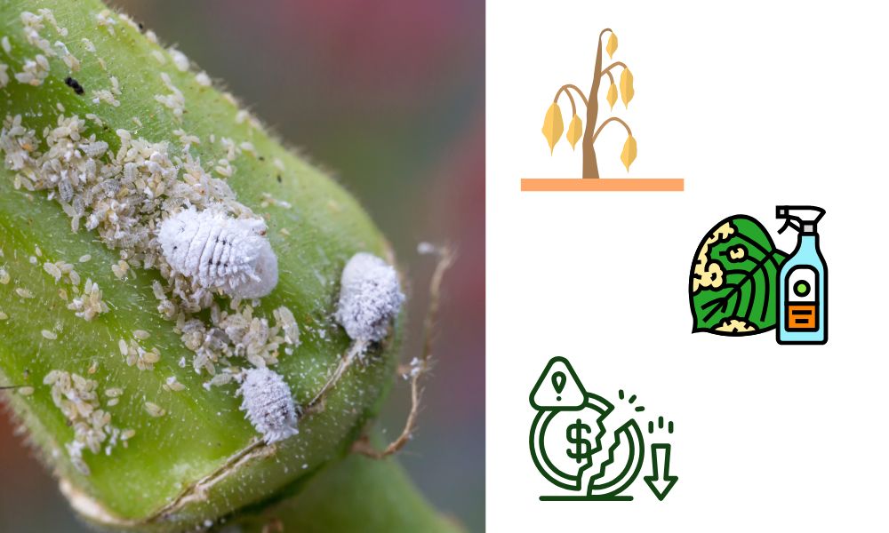 Rệp sáp hại cà phê xuất hiện ở mọi bộ phận trên cây cà phê Rệp sáp hại cà phê xuất hiện ở mọi bộ phận trên cây cà phê