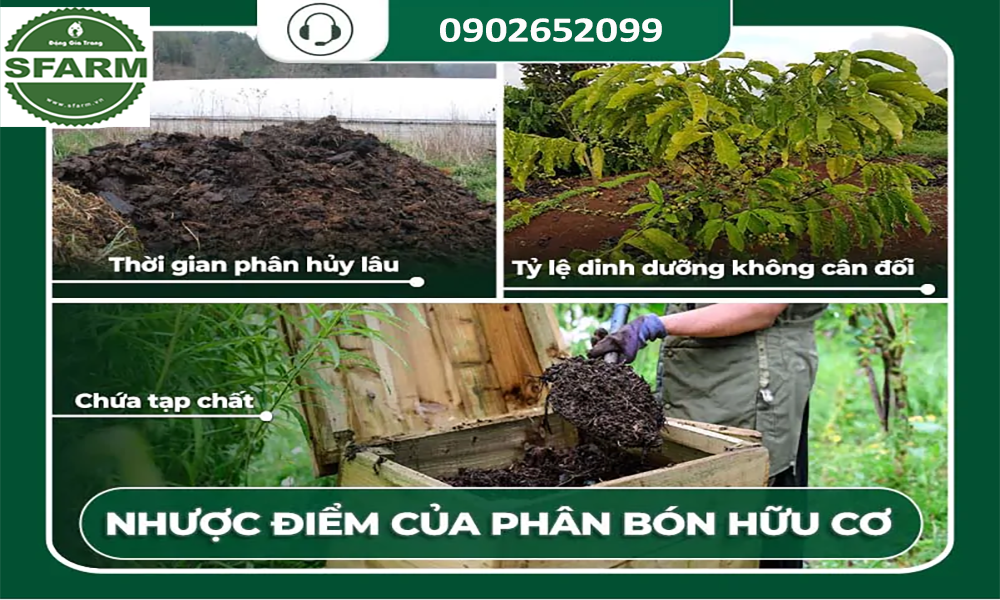 Nhược điểm của phân hữu cơ
