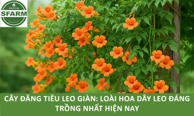 Cây đăng tiêu leo giàn: Loài hoa dây leo đáng trồng nhất hiện nay