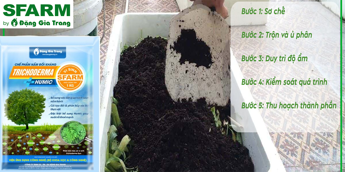 Quy trình ủ phân dê bằng Trichoderma