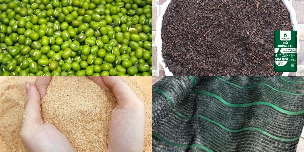 Chuẩn bị nguyên liệu để trồng theo phương pháp vùi đậu trong đất Chuẩn bị nguyên liệu để trồng theo phương pháp vùi đậu trong đất