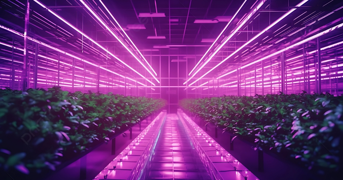 Trồng rau mùi bằng đèn LED grow light