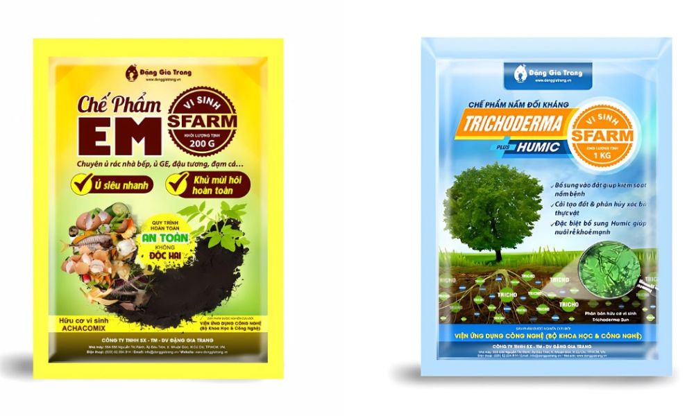 Chế phẩm EM và trichoderma xanh dương