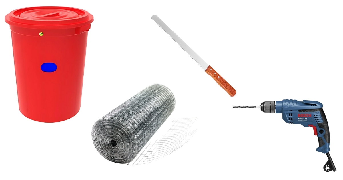 Các vật liệu dùng để làm tháp trồng rau