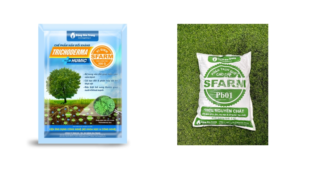 Trichoderma Plus Humic SFARM và phân trùn quế cao cấp SFARM Pb01