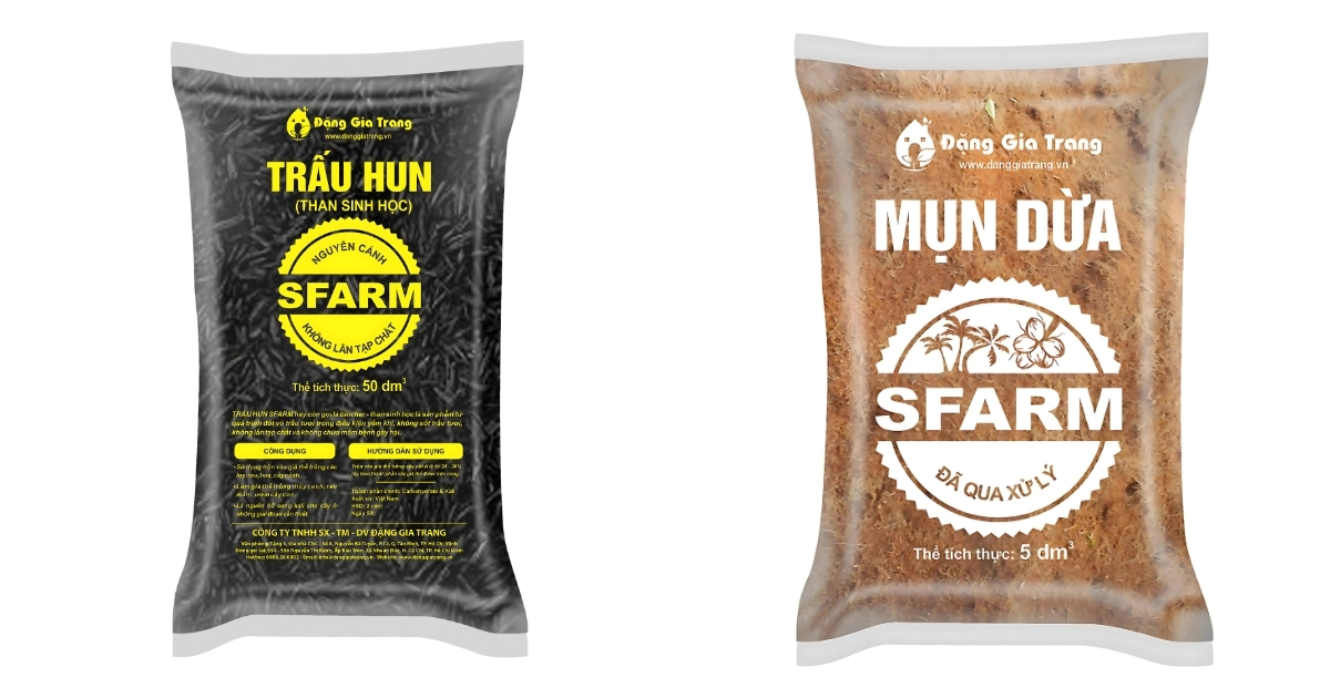 Trấu hun và mụn dừa giúp cây thoát nước