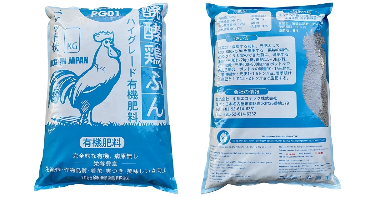 Sử dụng thêm phân gà hữu cơ để hỗ trợ dinh dưỡng