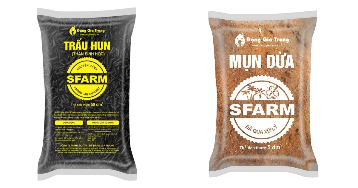 Sử dụng trấu hun và mụn dừa cho đất tơi xốp