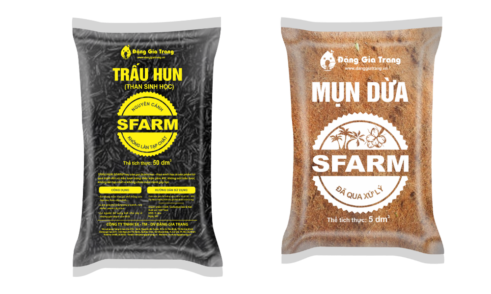 Trấu hun, mụn dừa giúp giảm áp lực chất thải