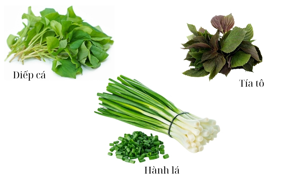 Rau mùa thu miền Trung: Diếp cá, hành lá, tía tô