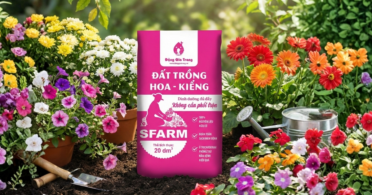 Đất trồng hoa kiểng tại SFARM cung cấp dinh dưỡng hiệu quả cho cây