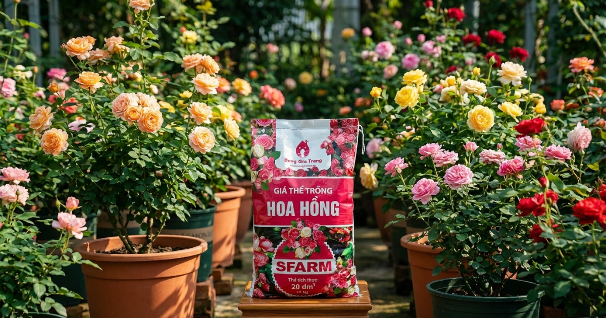 Đất trồng hoa hồng Sfarm
