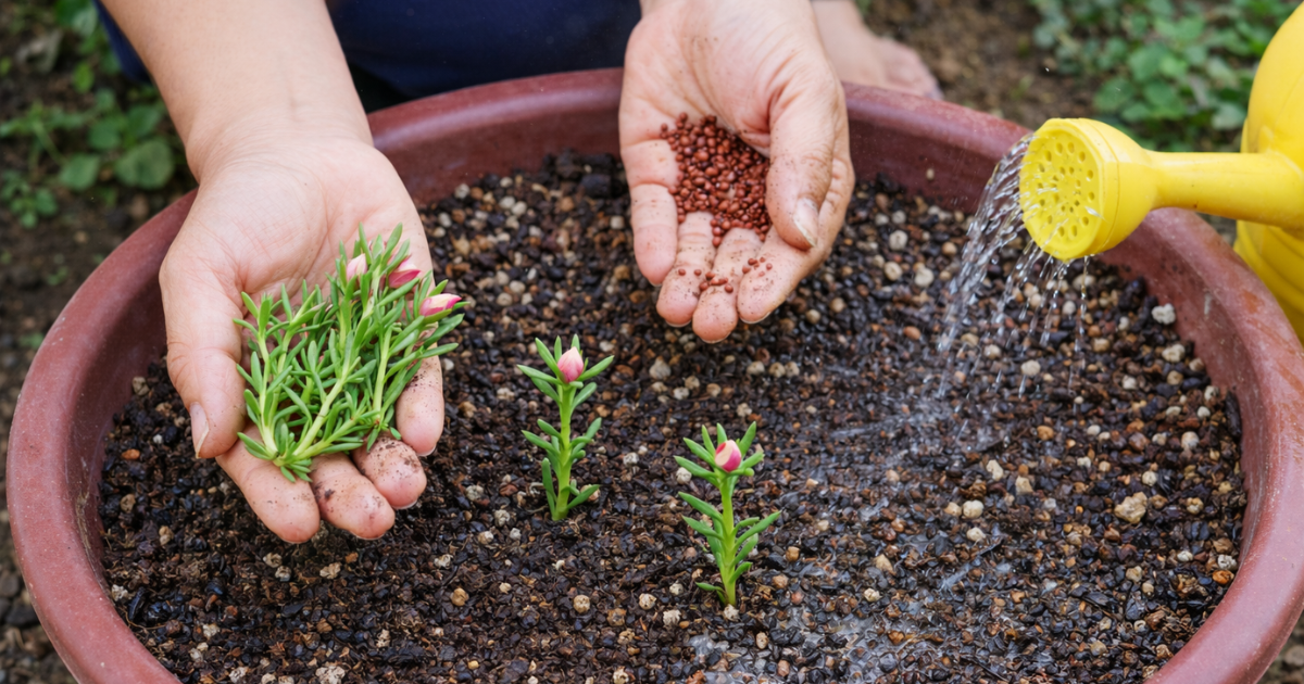 Cách chăm sóc hoa mười giờ giúp hoa phát triển