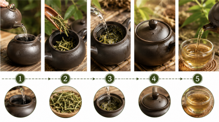 Cách pha trà linh chi thảo: 5 bước chuẩn