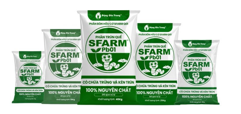Chọn quy cách phân trùn quế SFARM PB01 theo lượng sử dụng